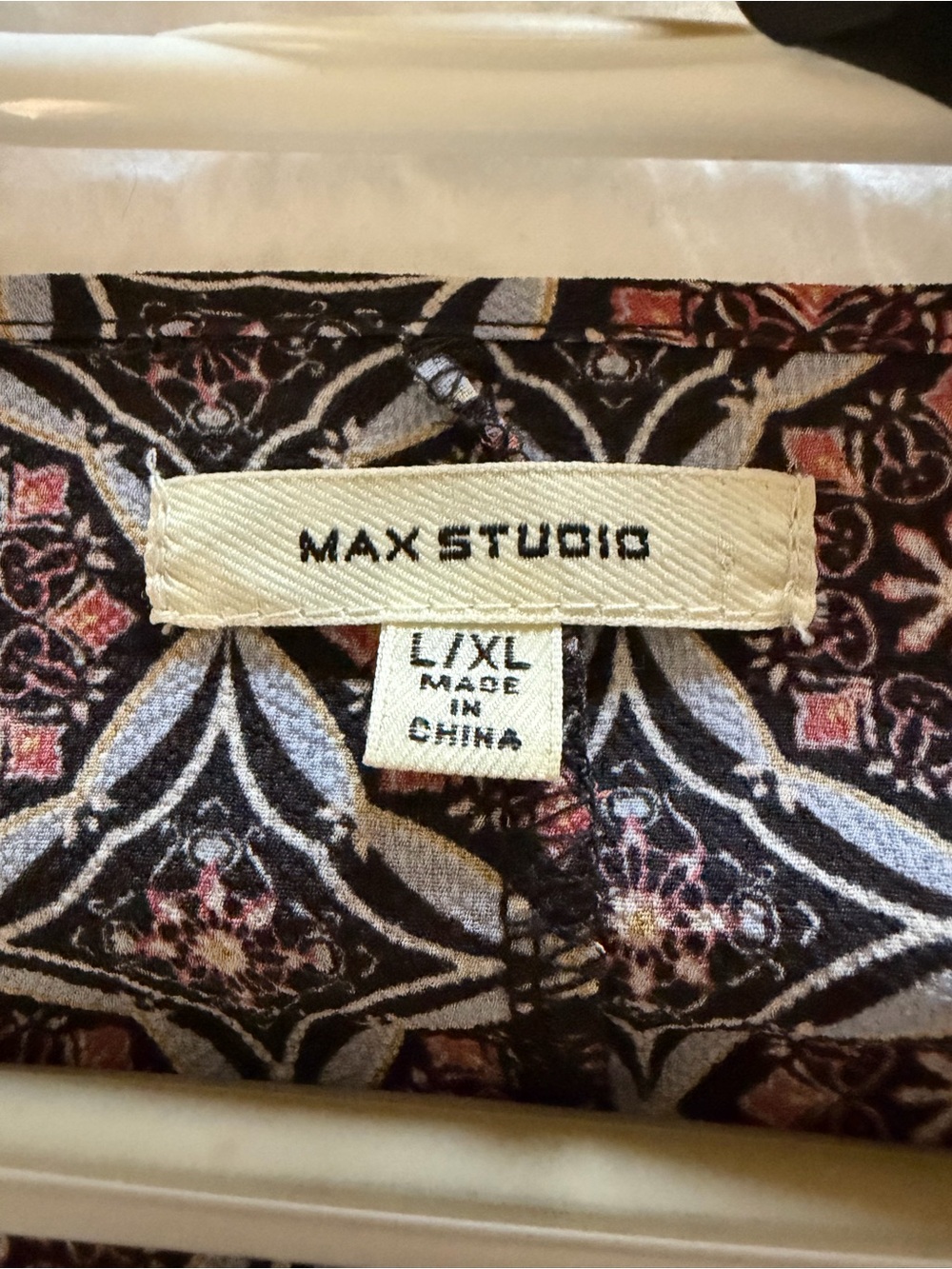 Max Studio Open-Front Kimono/Coverup in Black, Blue and Pink - Picture 6 of 7